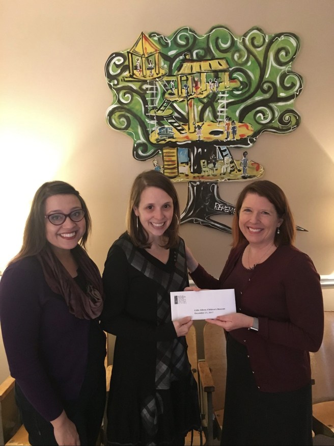 Carrie Bishop, Leigh Ellen Watts Magness, and Sherry Clouser - Little Athens Check Delivery